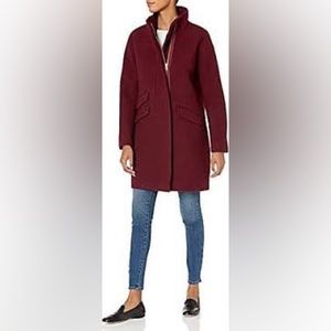 J Crew - Cocoon coat in Italian stadium-cloth wool blend - Red - Size 4